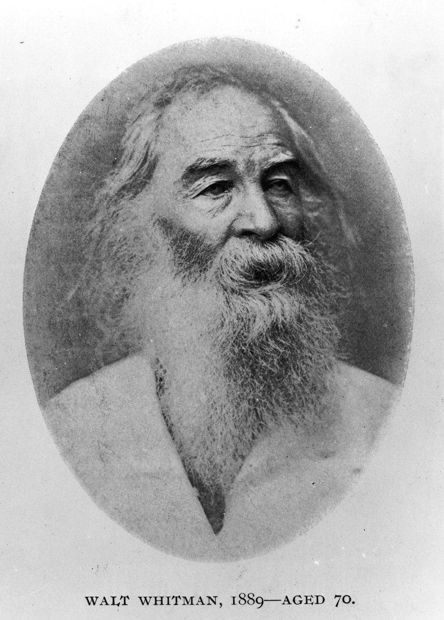 Walt Whitman, gefotografeerd in 1889 door American Photographer
