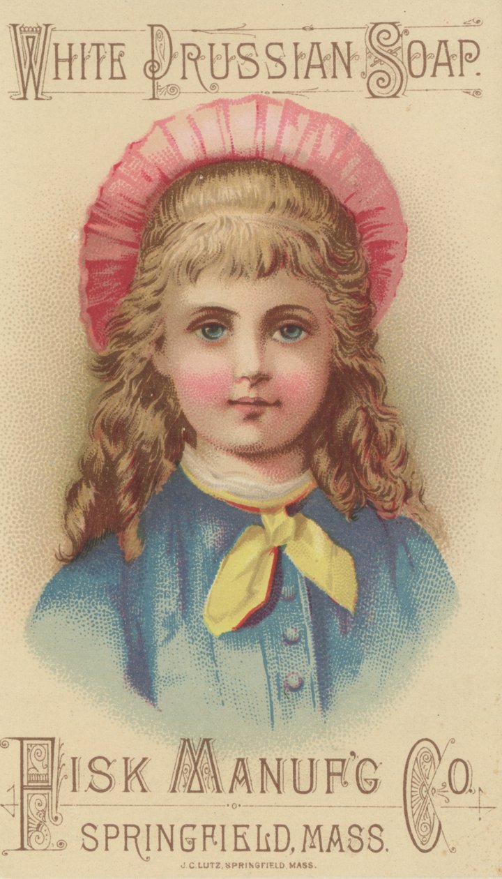 Advertentie voor Fisk Manufacturing Co. White Prussian Soap, c.1880 door American School