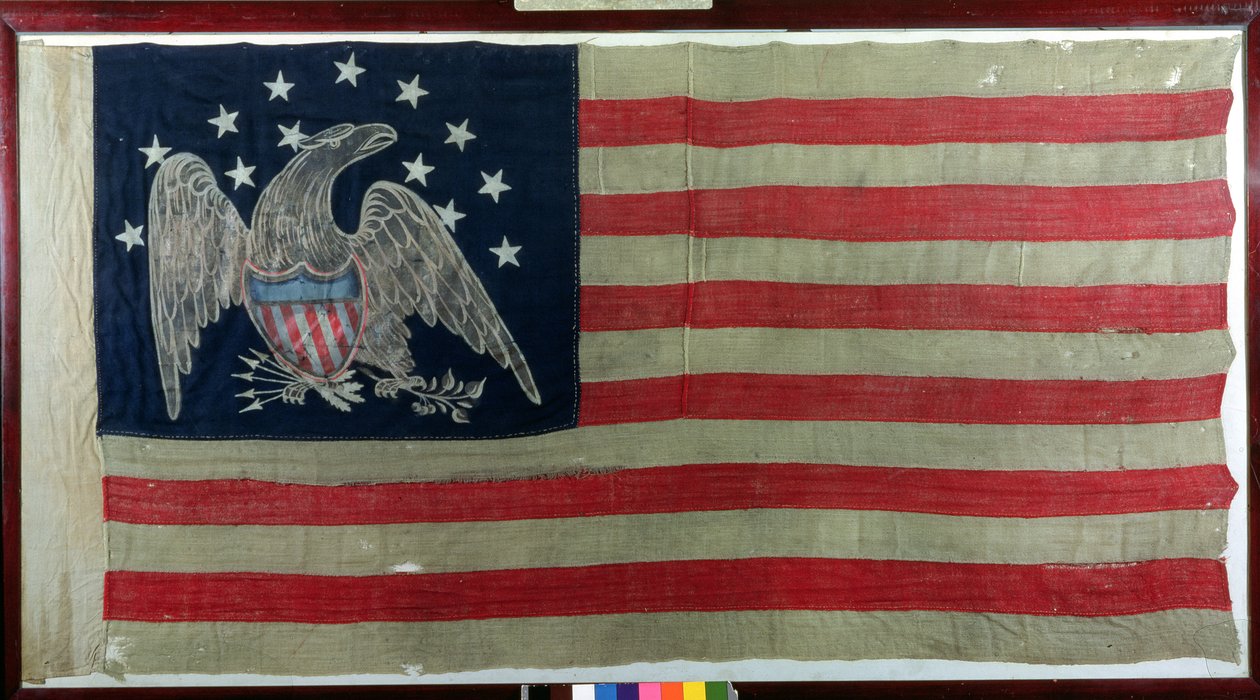 Amerikaanse vlag, c.1781 door American School