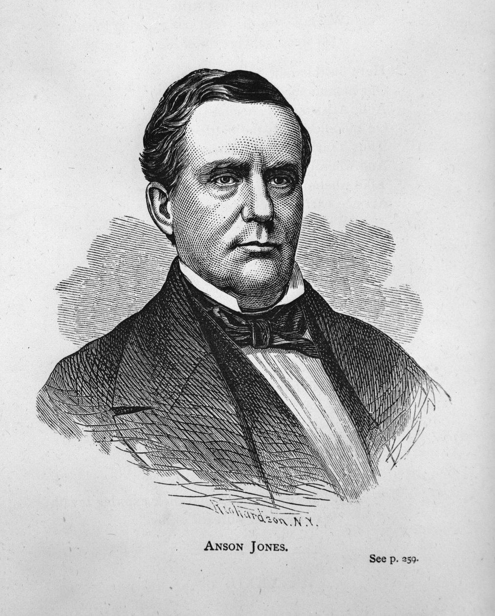Anson Jones, uit Texas History Scrapbook door American School