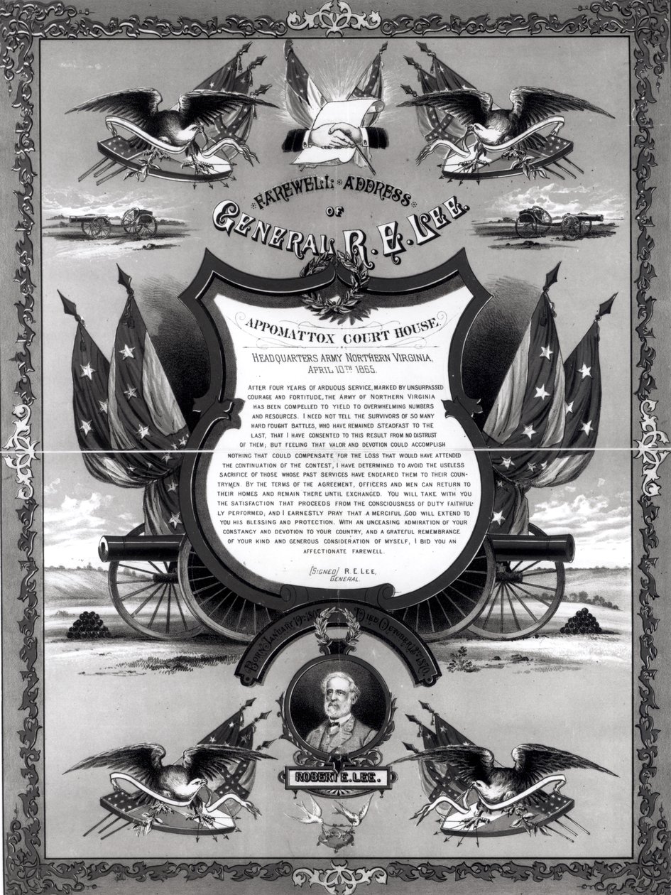 Afscheidsrede van Generaal Robert E. Lee, gepubliceerd door Burk en McFetridge, 1883 door American School