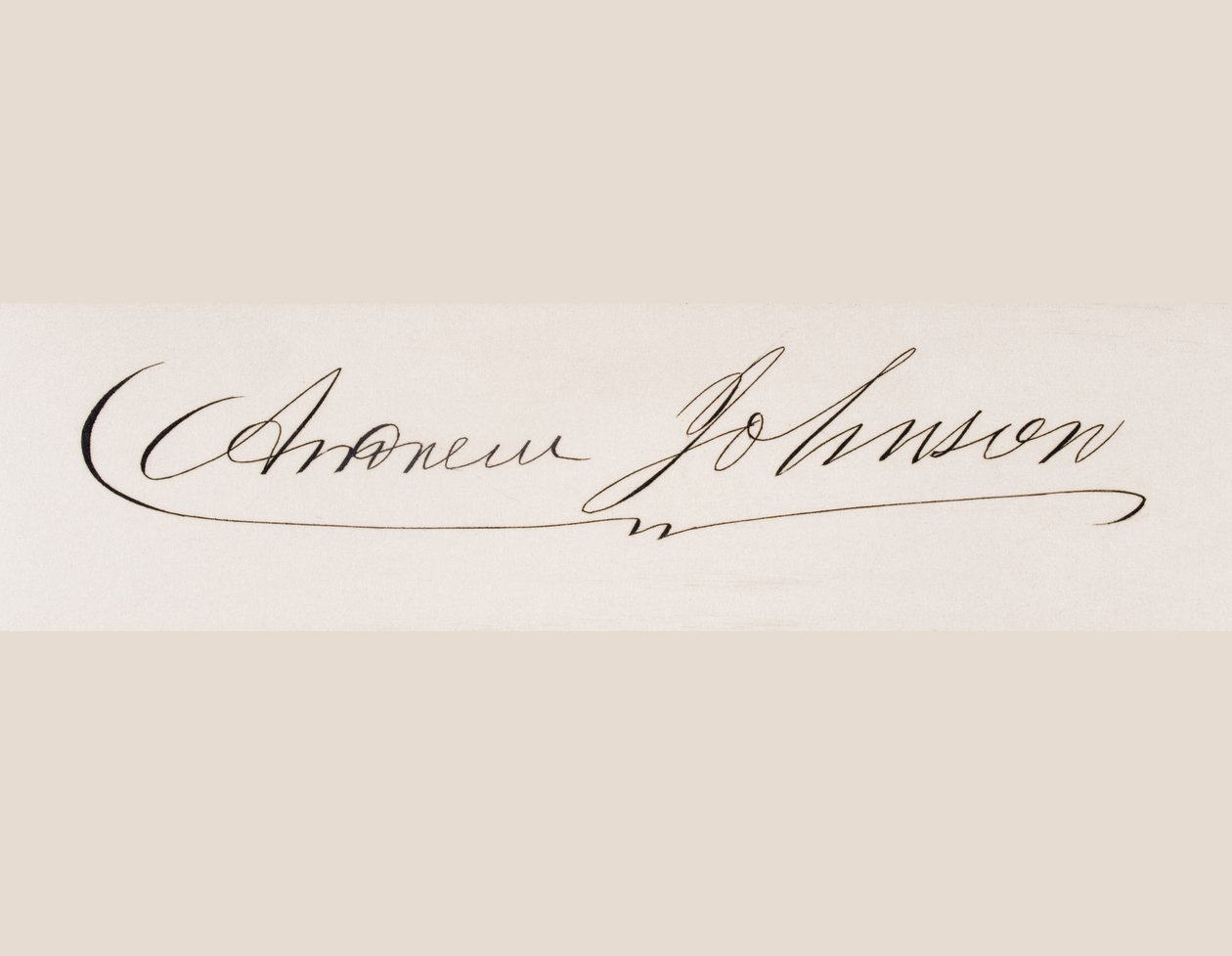 Handtekening van Andrew Johnson door American School