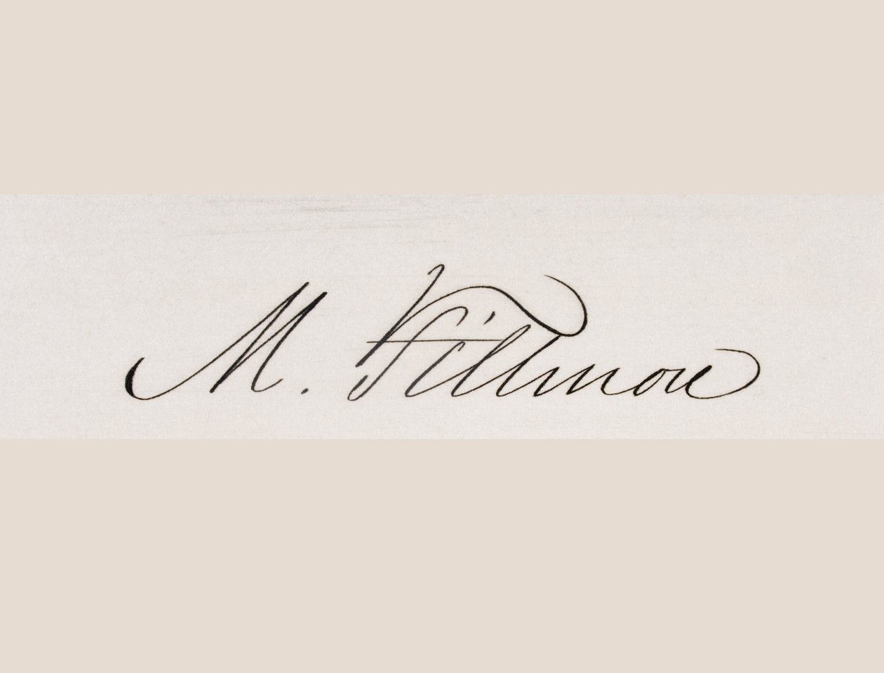 Handtekening van Millard Fillmore door American School