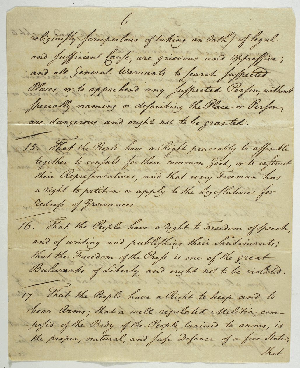 De Bill of Rights, kopie ondertekend in Federal Hall, 1789 door American School
