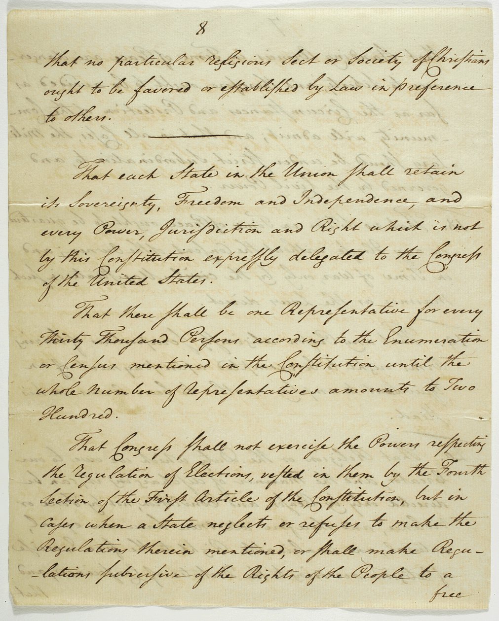 De Bill of Rights, kopie ondertekend in Federal Hall, 1789 door American School