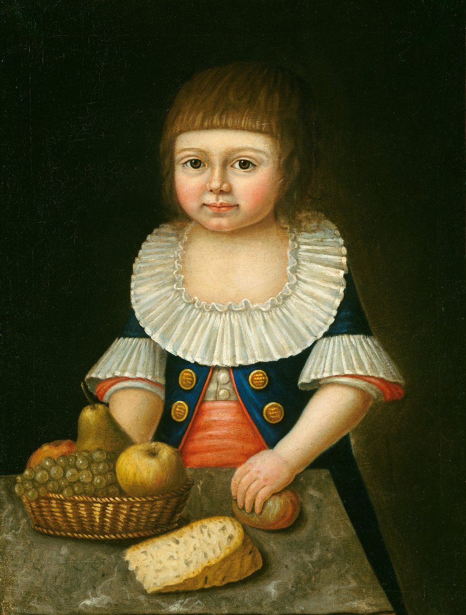 Jongen met een Mandje Fruit door American 18th Century