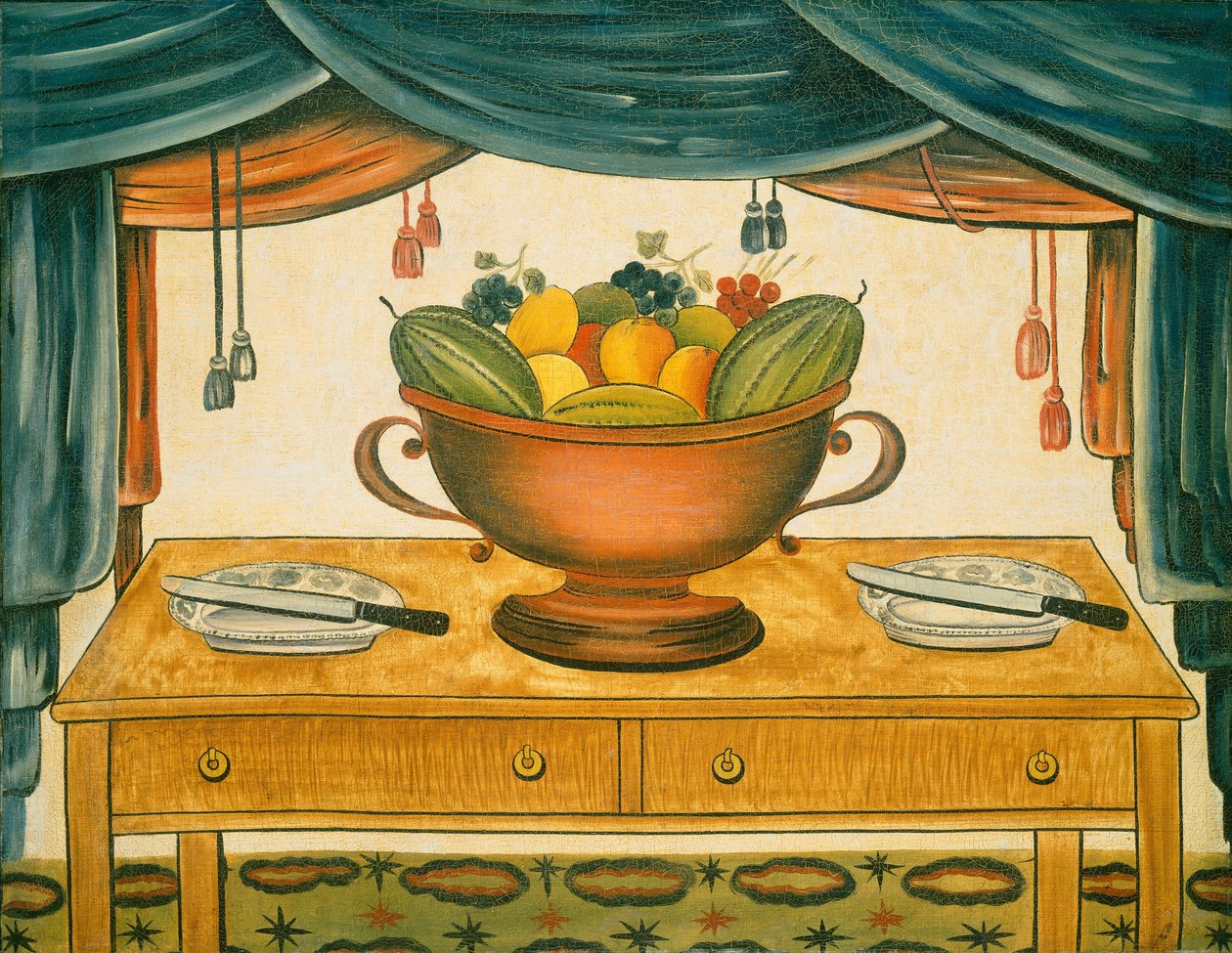 Kom met Fruit door American 19th Century