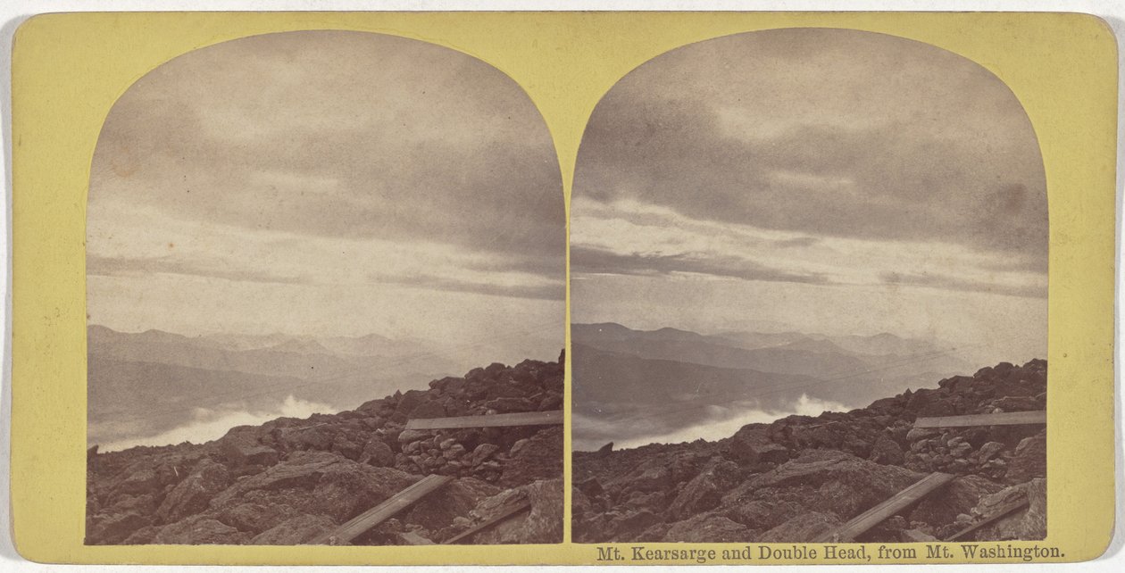 Mt. Kearsarge en Double Head, vanaf Mt. Washington door American 19th Century