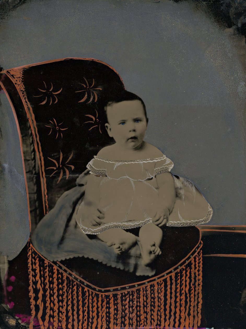 Portret van een baby door American 19th Century
