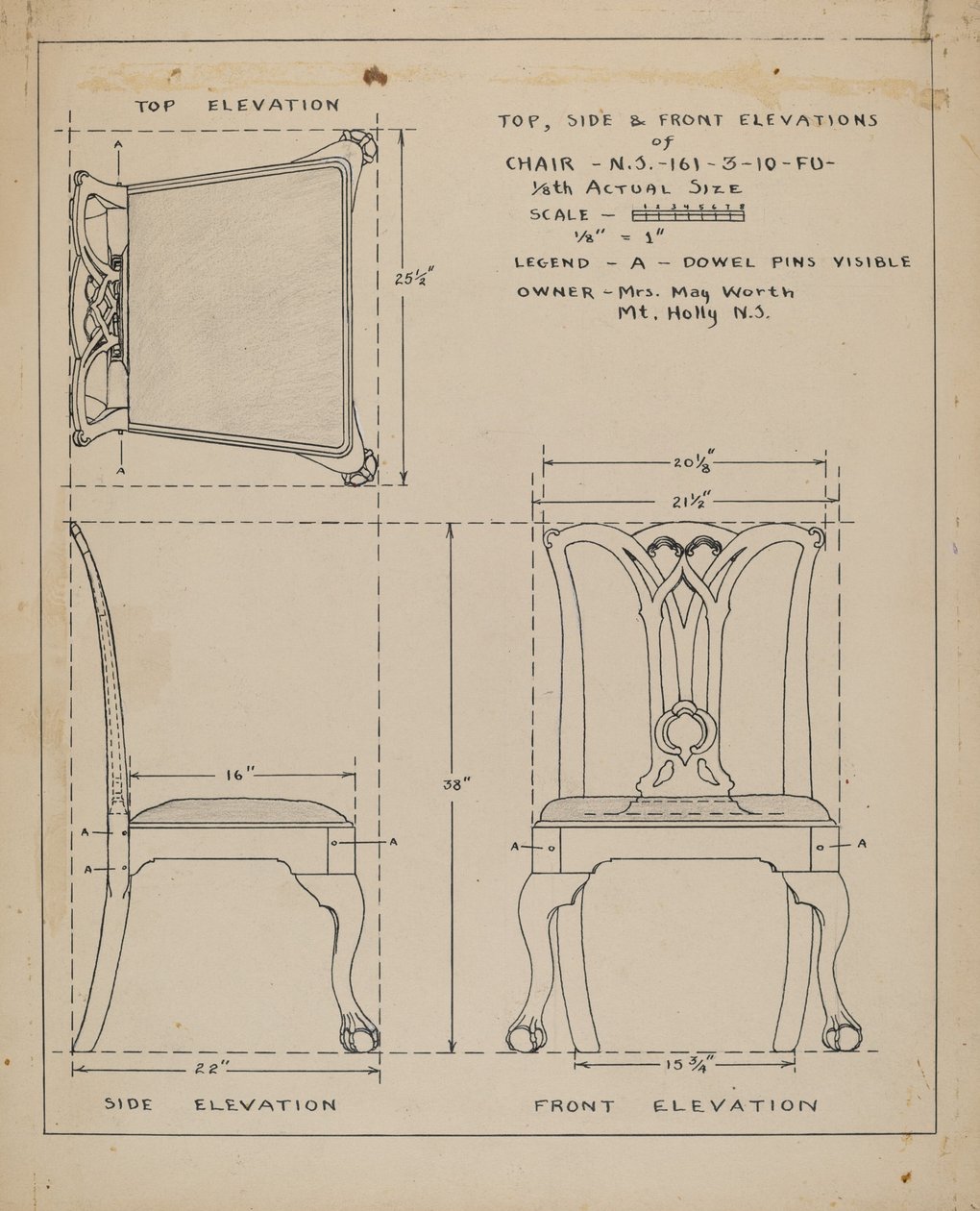 Stoel door American 20th Century
