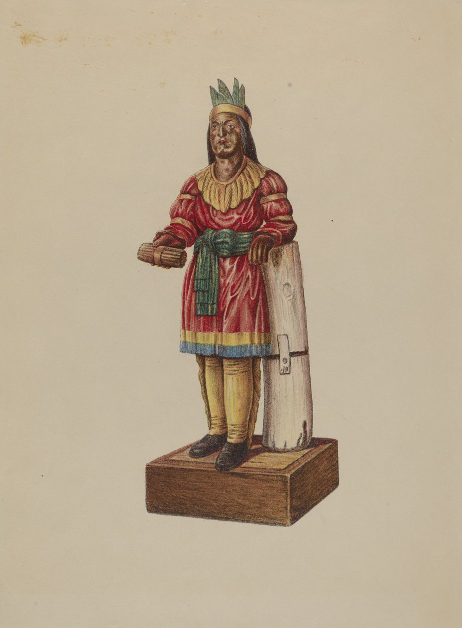 Sigarenwinkel Indiaan door American 20th Century