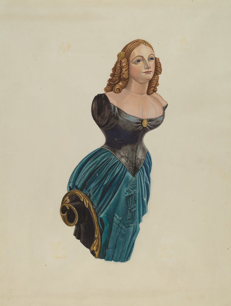 Boegbeeld: "Jenny Lind" door American 20th Century