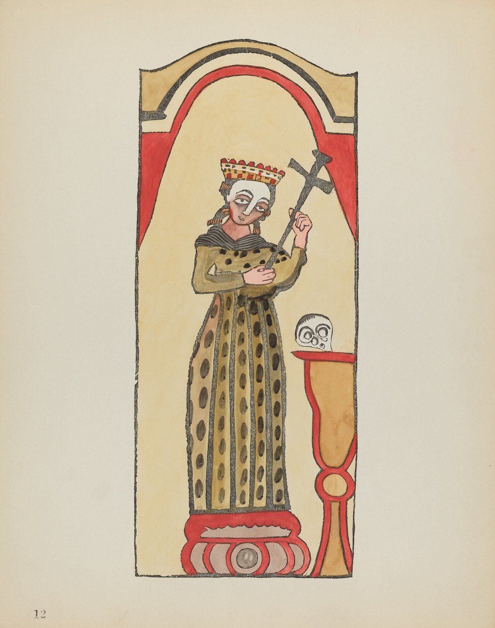 Plaat 12: Sint Rita: Uit portfolio "Spaanse koloniale ontwerpen van New Mexico" door American 20th Century