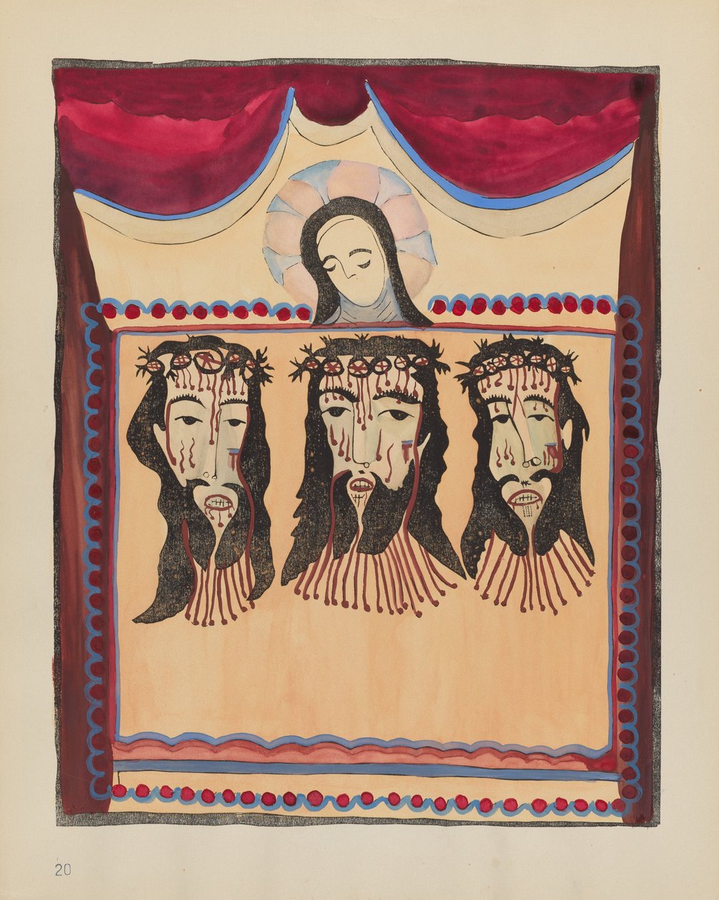 Plaat 20 (Variant): Sint Veronica: Uit portfolio "Spaanse koloniale ontwerpen van New Mexico" door American 20th Century