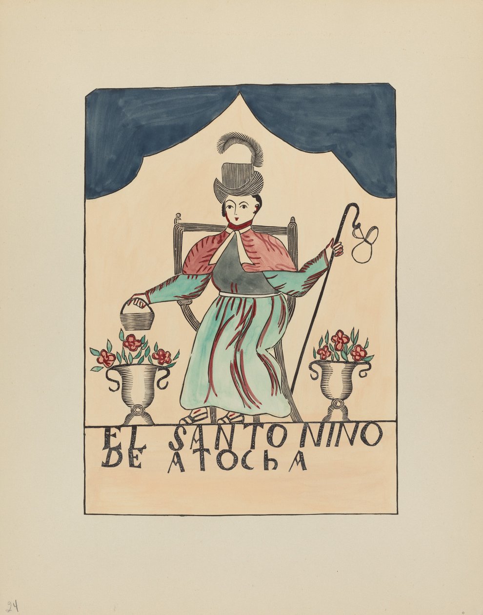 Plaat 24: Het Verloren Kind van Atocha: Uit Portfolio "Spaanse Koloniale Ontwerpen van New Mexico" door American 20th Century