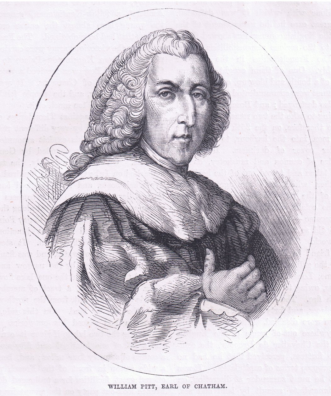 William Pitt, Graaf van Chatham, illustratie uit Cassells Geschiedenis van de Verenigde Staten uitgegeven door Cassell, Petter & Galpin, ca. 1900 (litho) door American English school