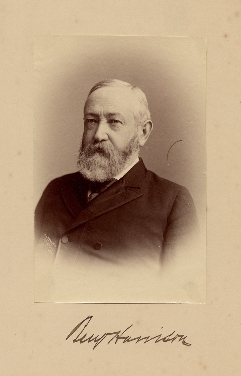 Benjamin Harrison (1833-1901), 23e president van de VS, foto door George Prince, Washington DC door American Photographer