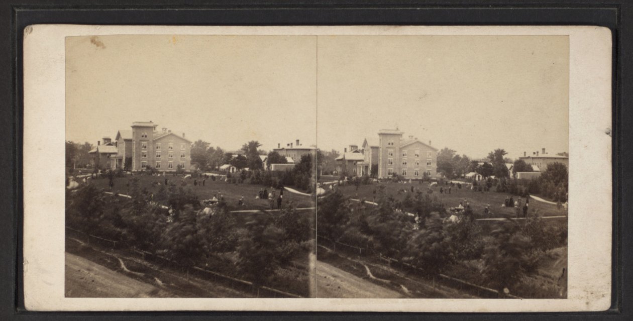 Gebouw en terrein, Oneida Community, New York State door American Photographer