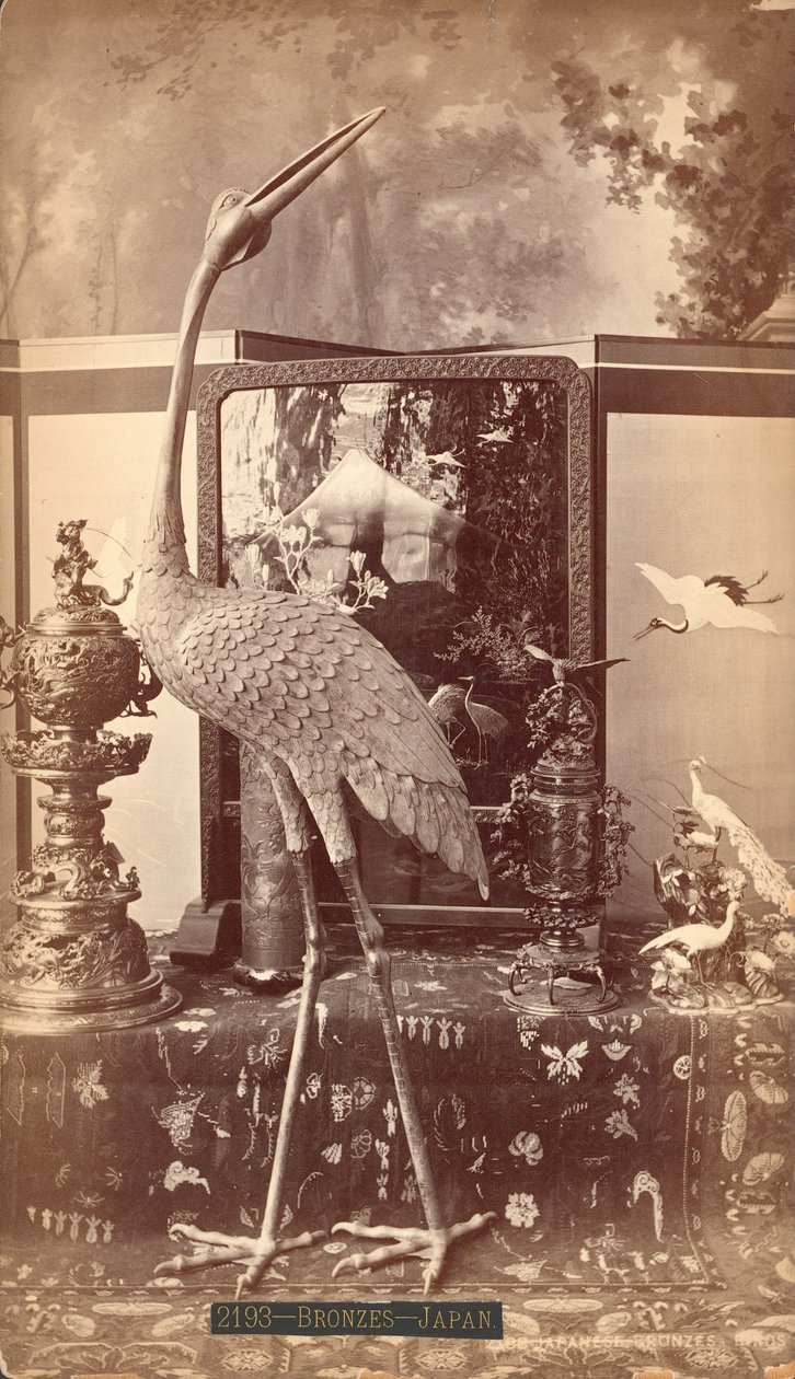 Tentoonstelling van Japanse Bronzen, Vogels, Centennial International Exhibition, Philadelphia door American Photographer