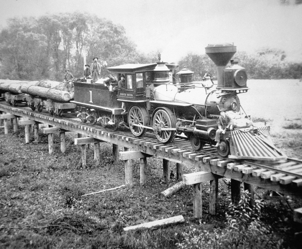 Goederentrein, Coss County, Oregon, ca. 1880 door American Photographer