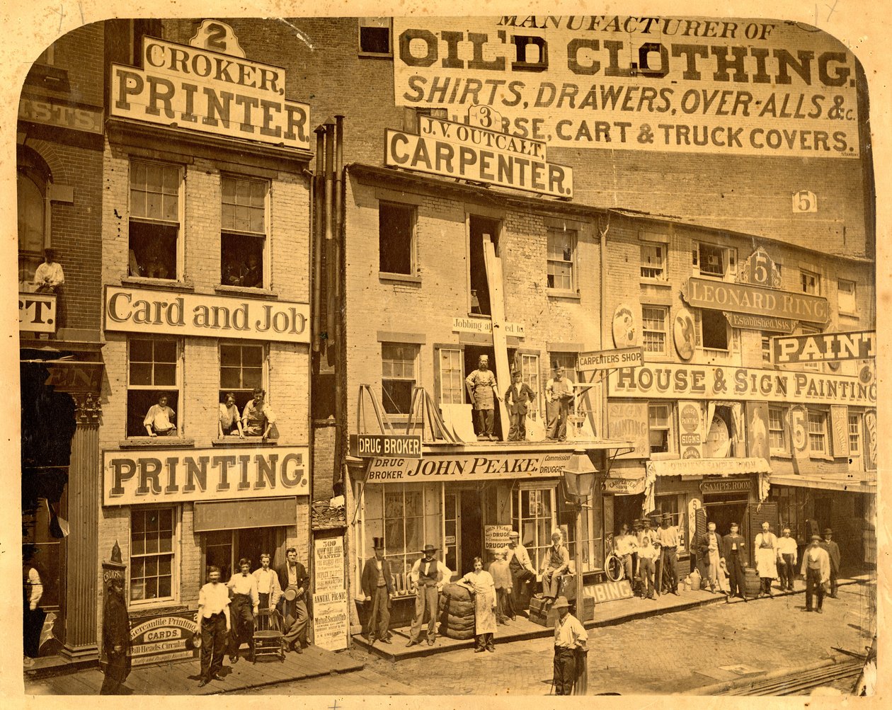 Lower Hudson Street, N.Y.C., 1865 door American Photographer