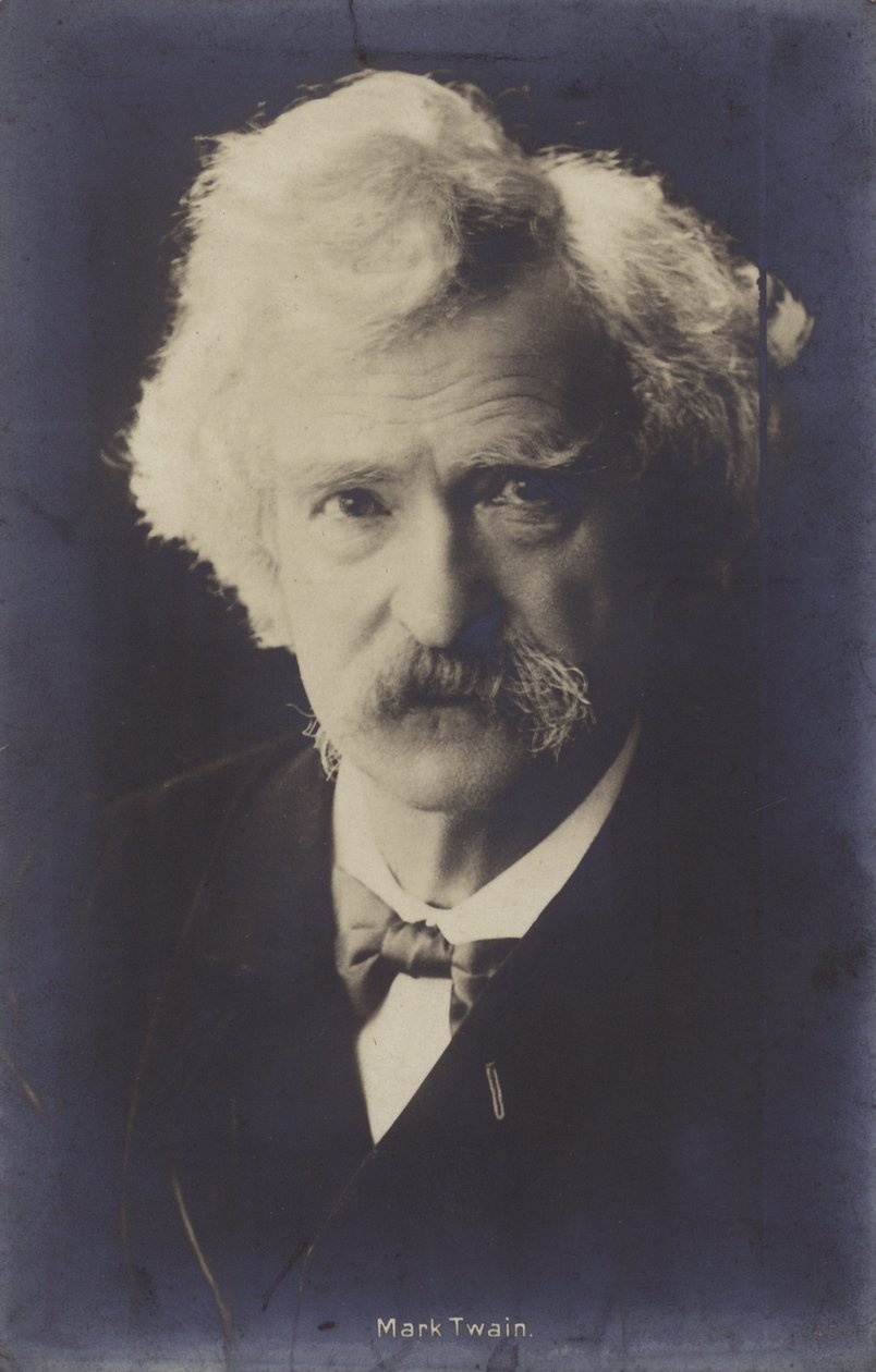 Mark Twain (1835-1910), Amerikaans schrijver (z/w foto) door American Photographer