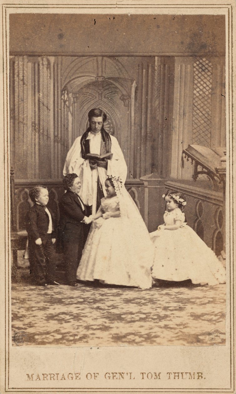 Huwelijk van generaal Klein Duimpje,1863 (foto) door American Photographer