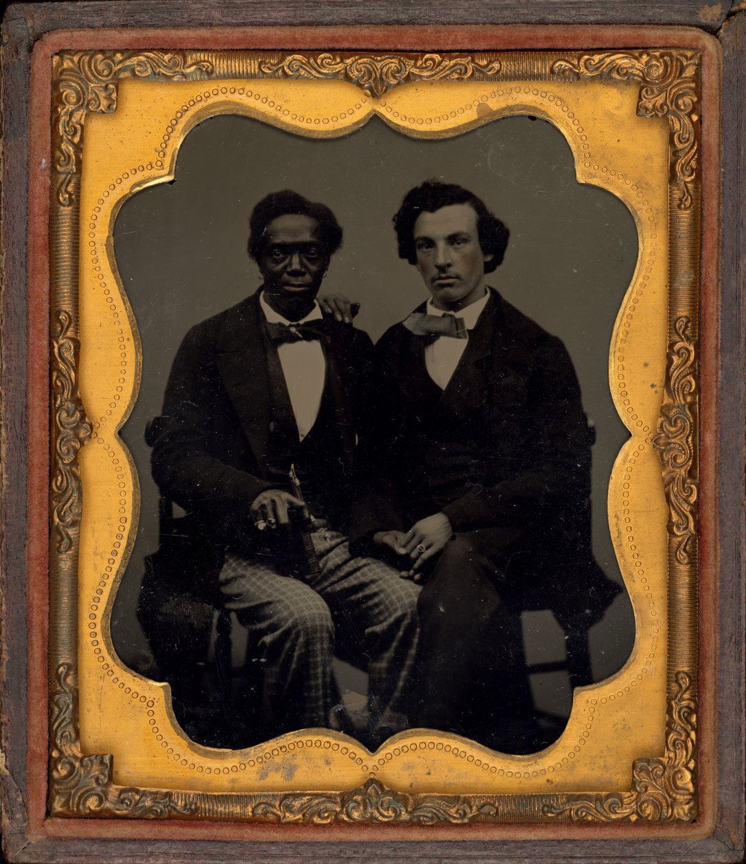Portret van twee mannen,c. 1860 (foto) door American Photographer