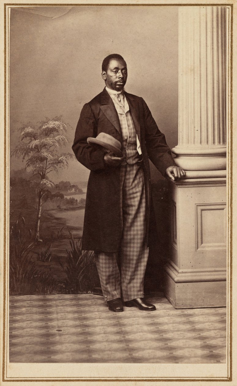 Portret van een man,jaren 1860 (foto) door American Photographer