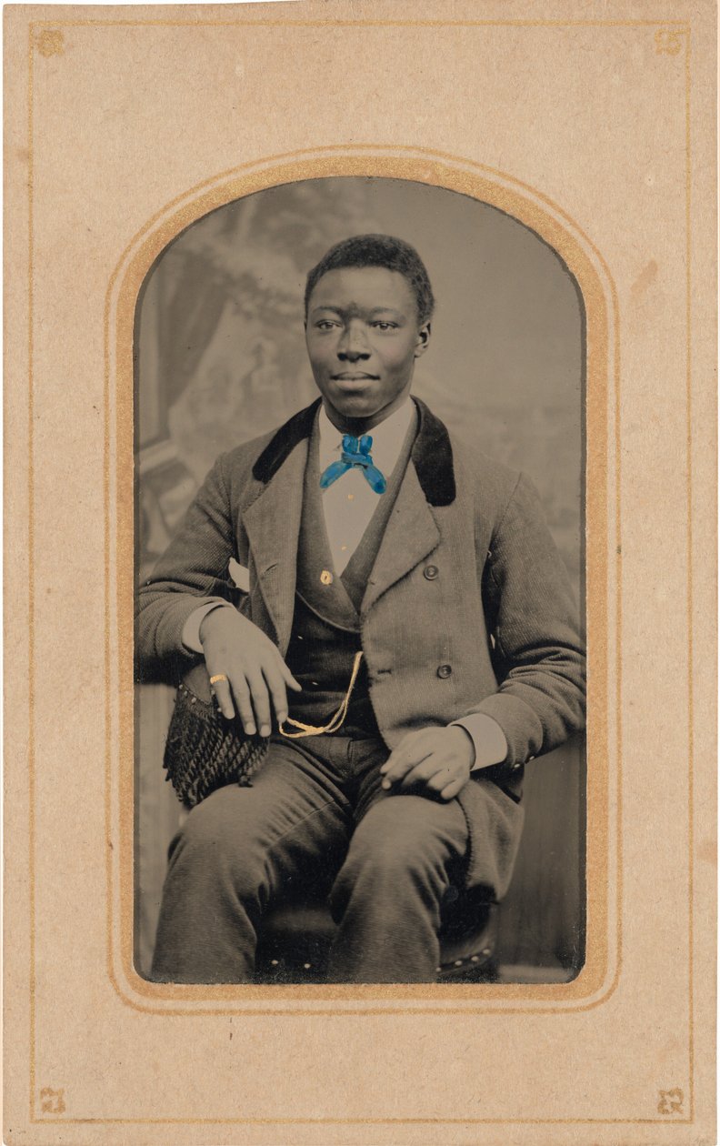 Portret van een man,c. 1880 (foto) door American Photographer