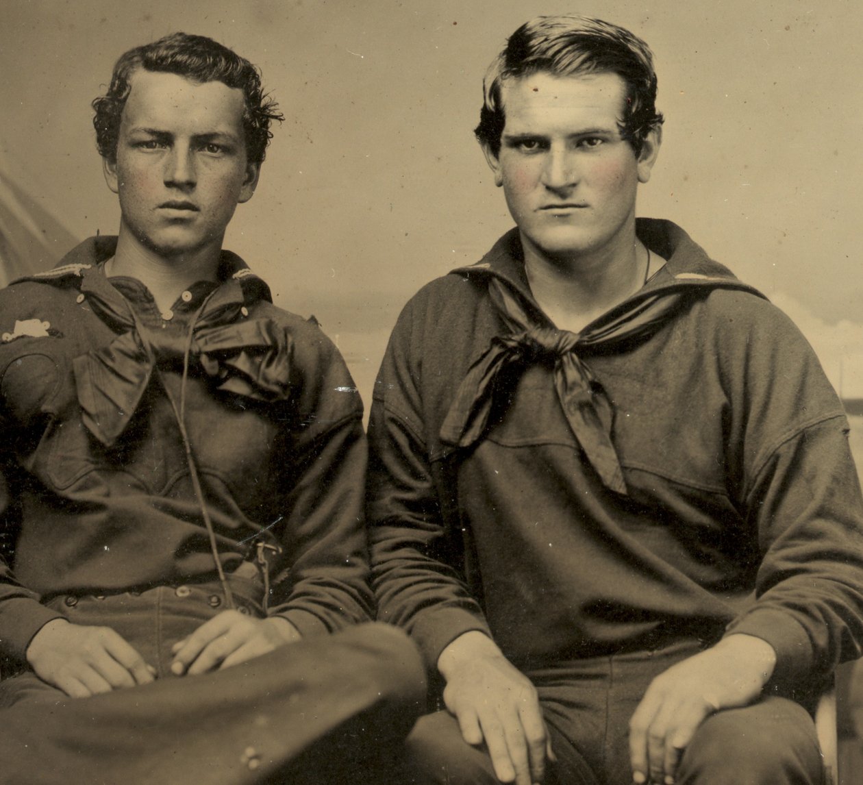 Portret van twee matrozen in Union-uniform, ca. 1861 door American Photographer