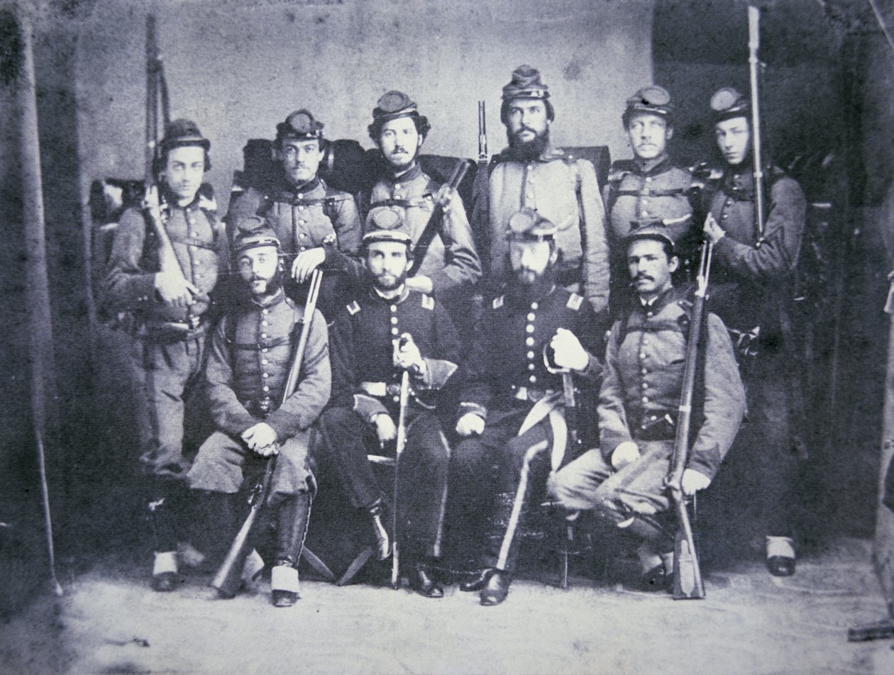 De Charleston Zouave Cadetten van het Confederale Leger door American Photographer