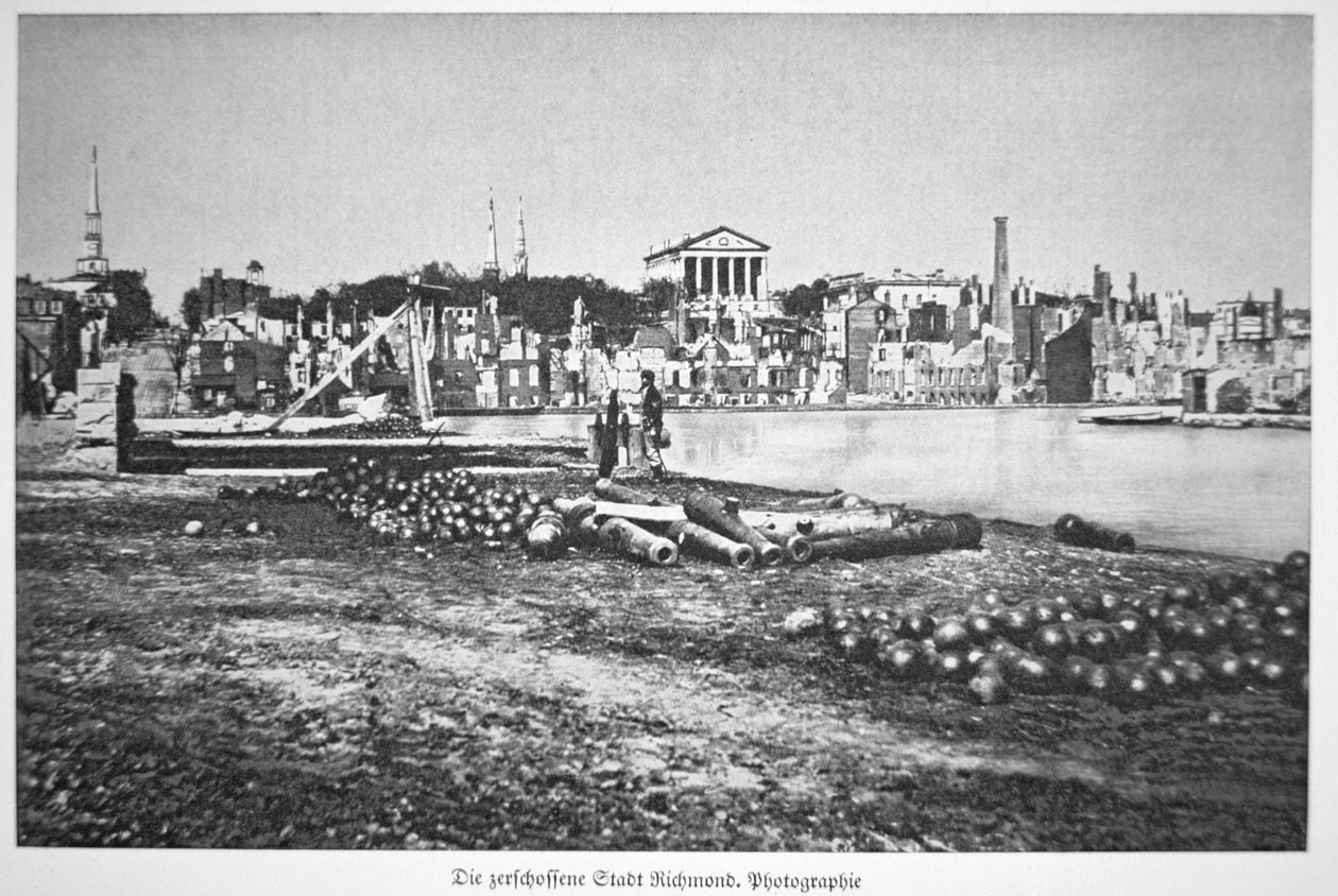 De verwoeste stad Richmond, Virginia, aan het einde van de oorlog door American Photographer