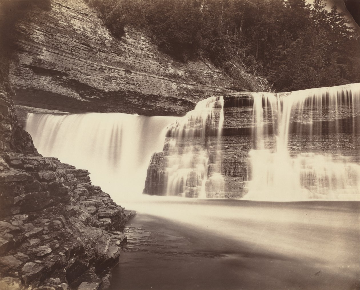 Trenton Falls, New York, ca. 1870 (foto) door American Photographer