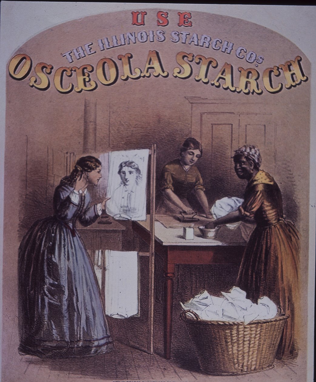 Advertentie voor Osceola Starch door American School