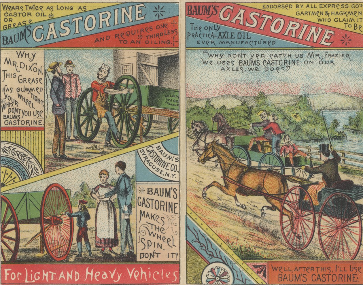 Advertentie voor Baums Castorine, 1884 door American School