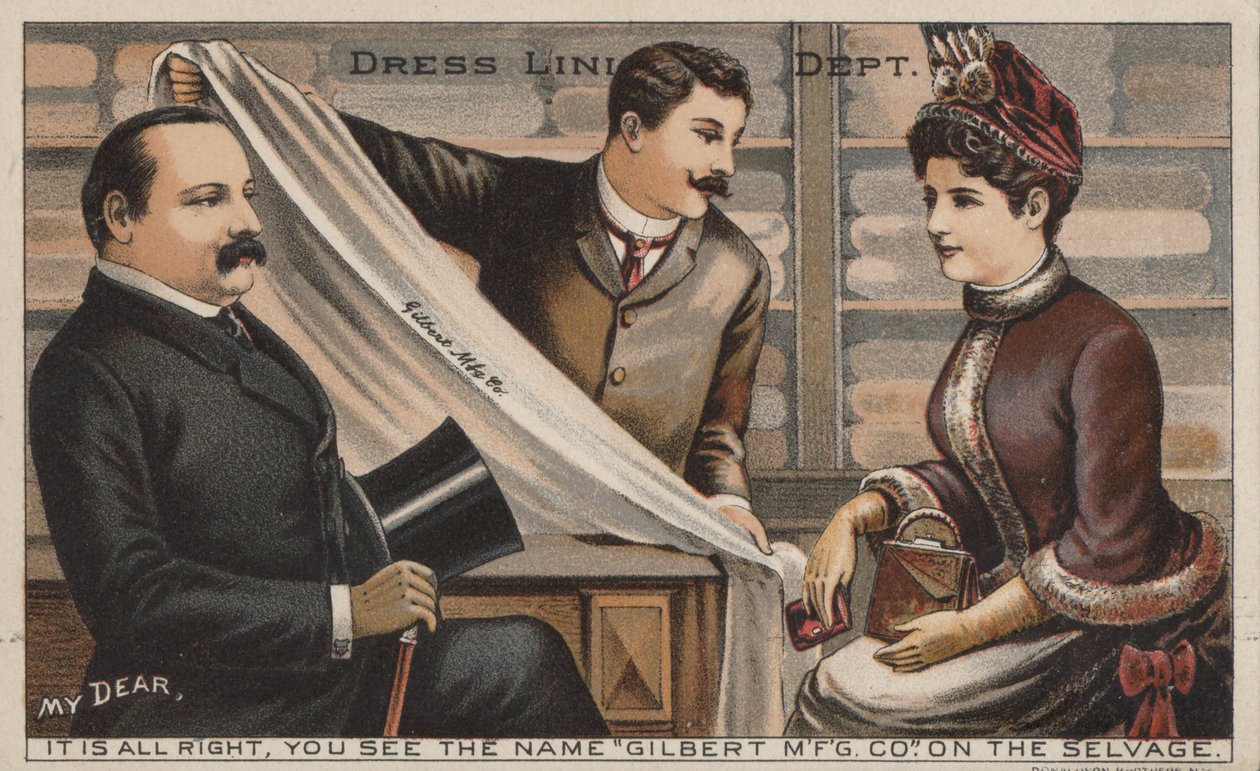 Advertentie voor Gilbert Manufacturing Company doek (kleurenlitho) door American School