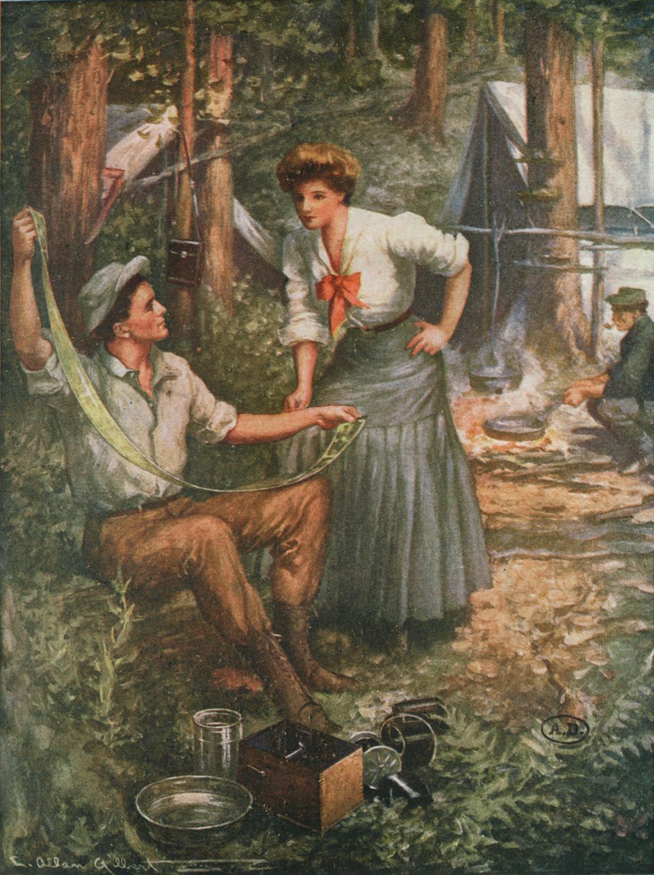 Advertentie voor celluloid film, 1901 door American School