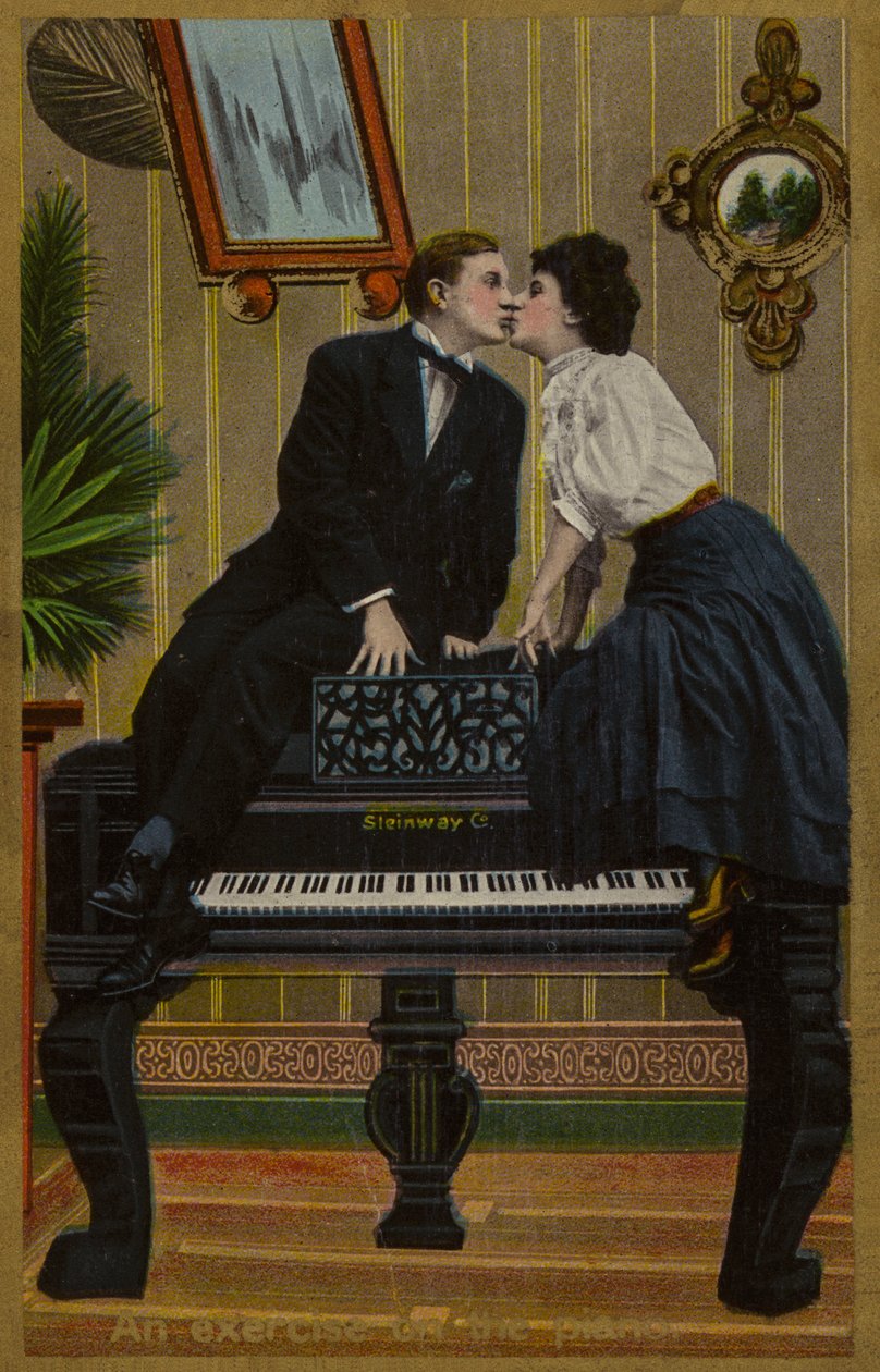 Een oefening op de piano, of zoenen op de Steinway (foto) door American School
