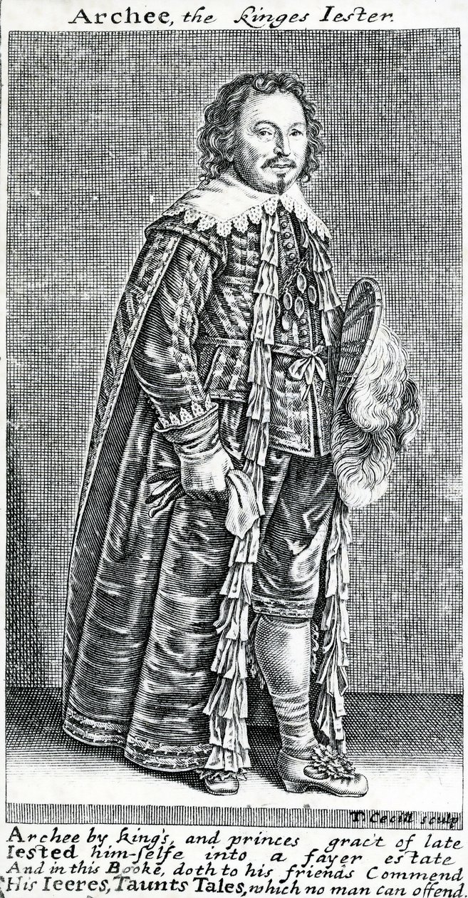 Archee, de koninges nar, een portret van Archibald Armstrong, door Thomas Cecill, 1639-1640 door American School