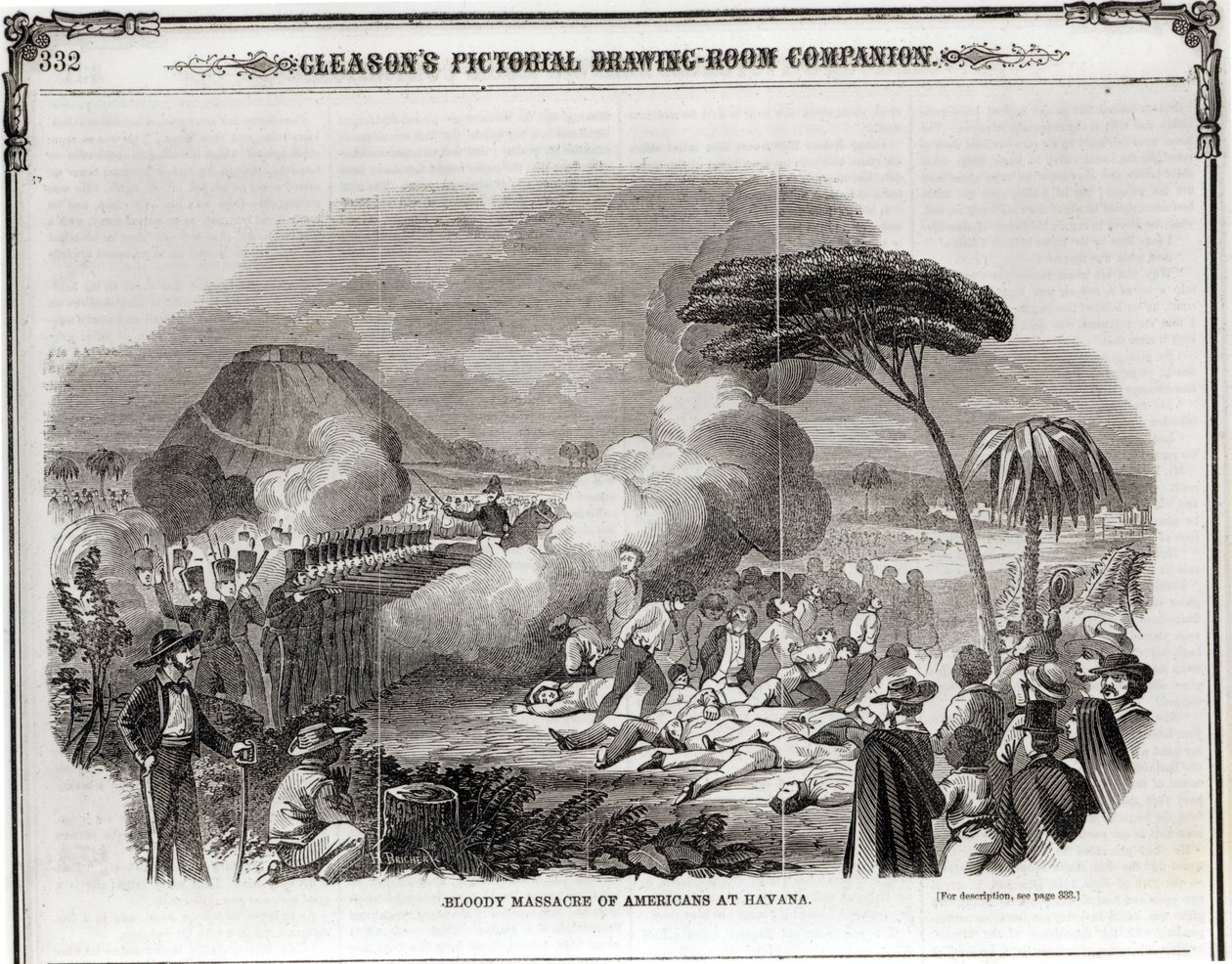 Bloedige slachting van Amerikanen in Havana, september 1851, uit 