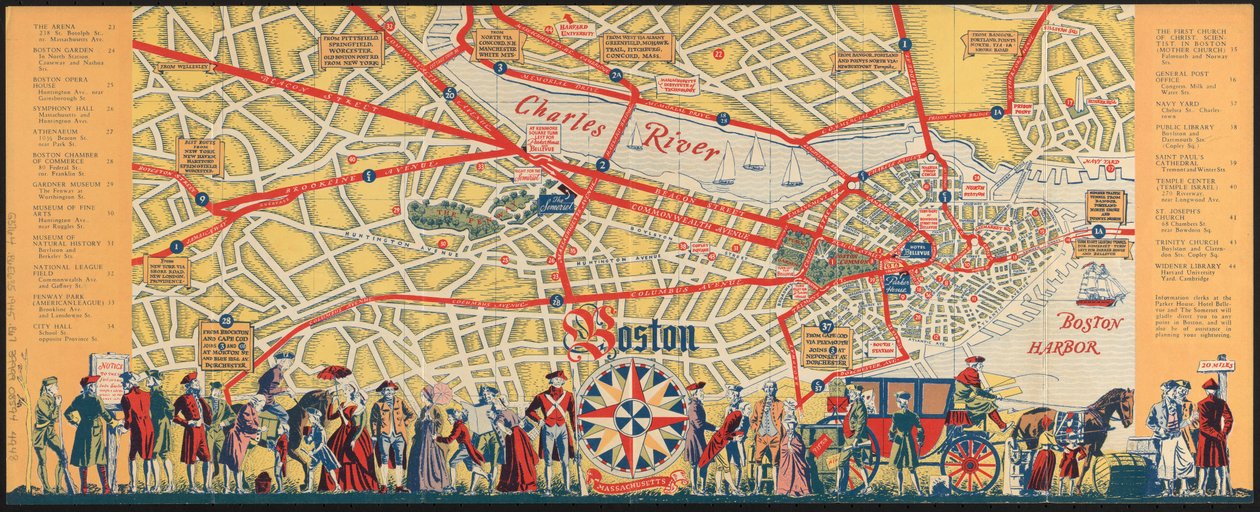 Boston is een bladerende stad: wat te zien en hoe je je bezoek kunt genieten, c.1935-45 door American School