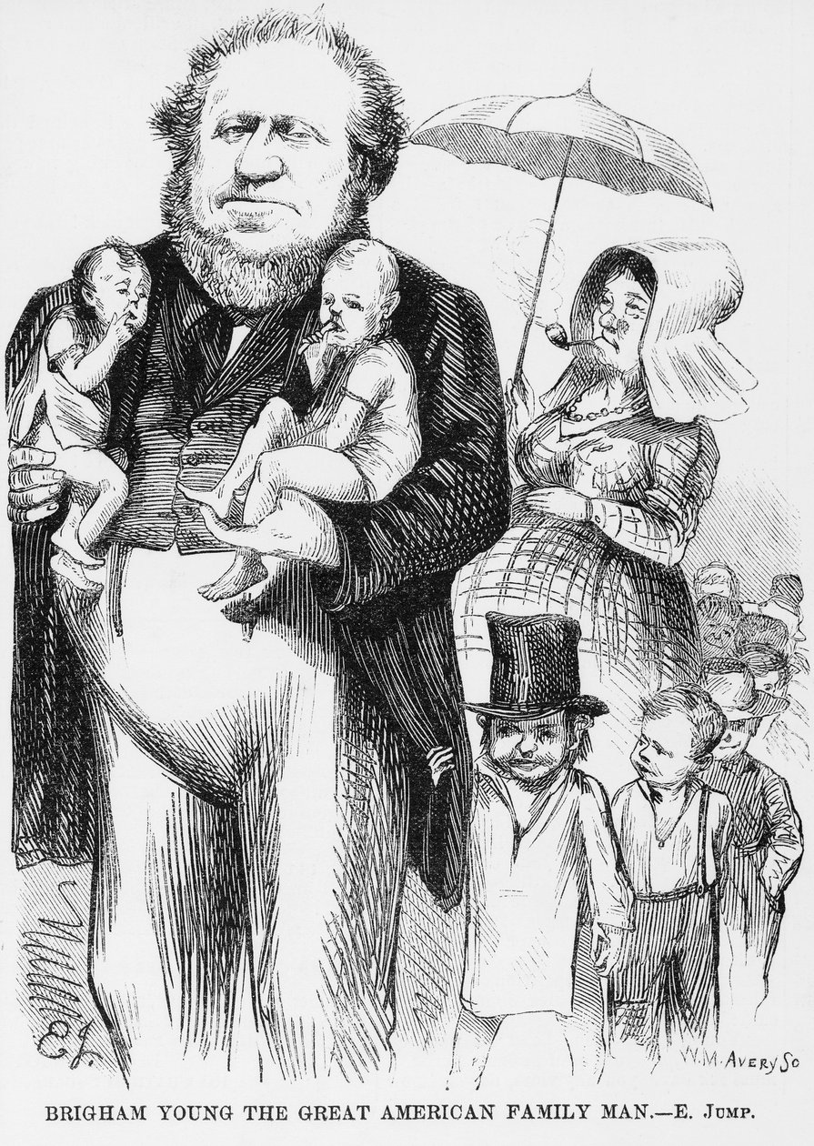 Brigham Young (1801-77) de grote Amerikaanse familieman door American School
