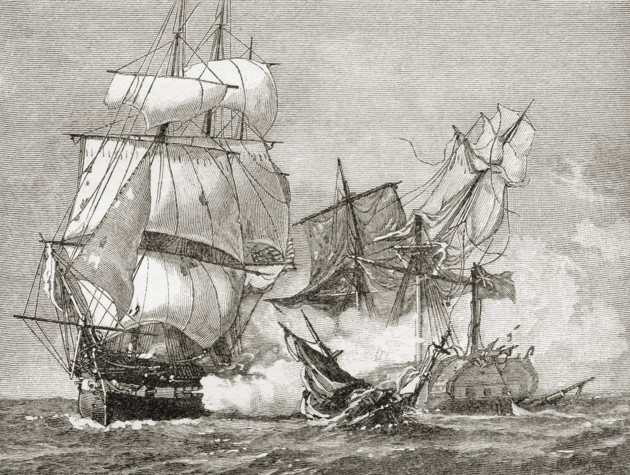 Verovering van de Guerriere door de Constitution op 19 augustus 1812, uit 