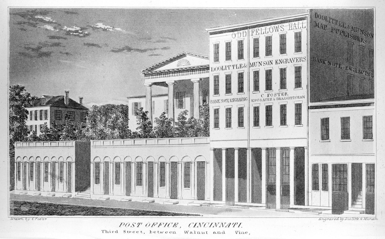 Cincinnati Postkantoor, Derde Straat, 1841 door American School