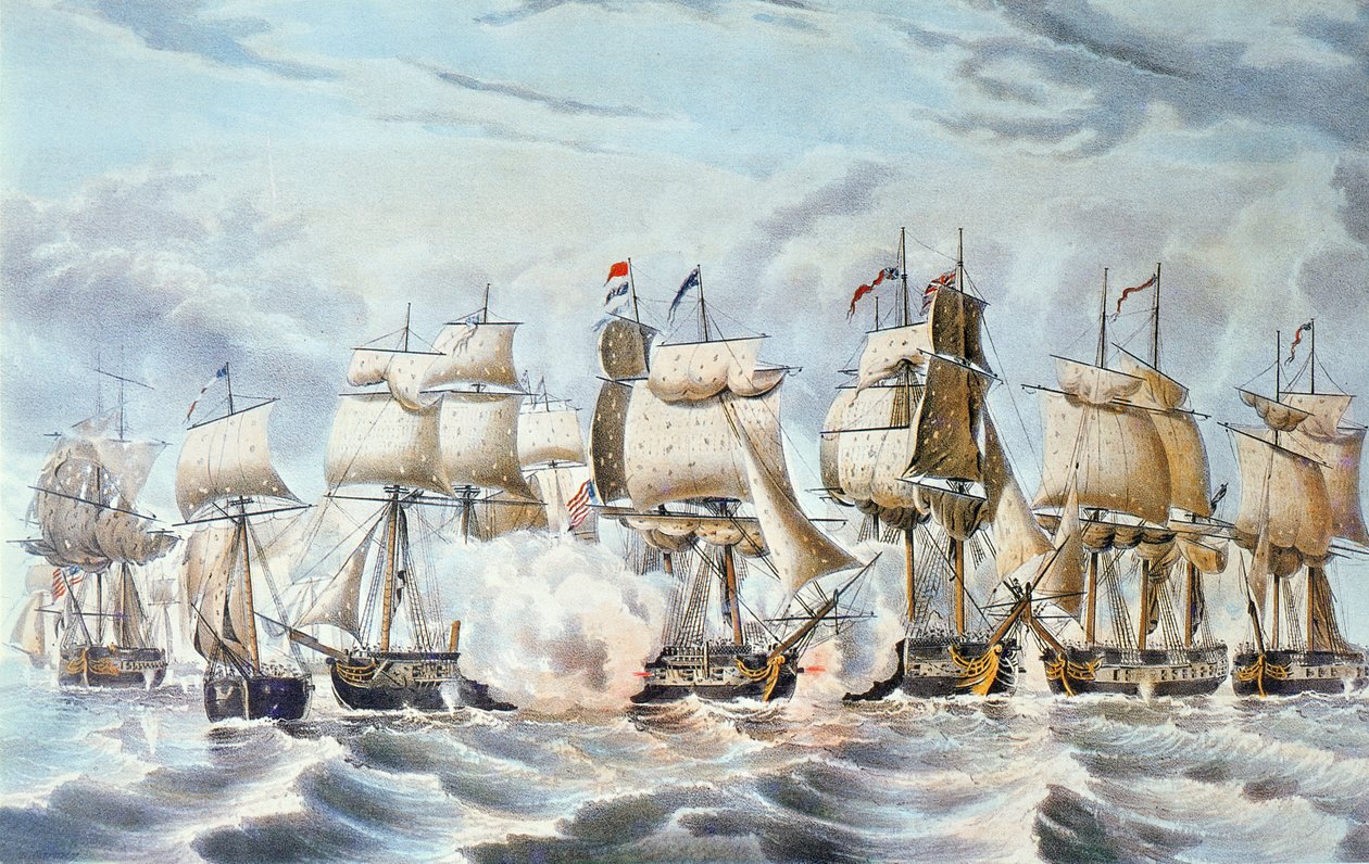 Overwinning van Commodore Perry op Lake Erie door American School