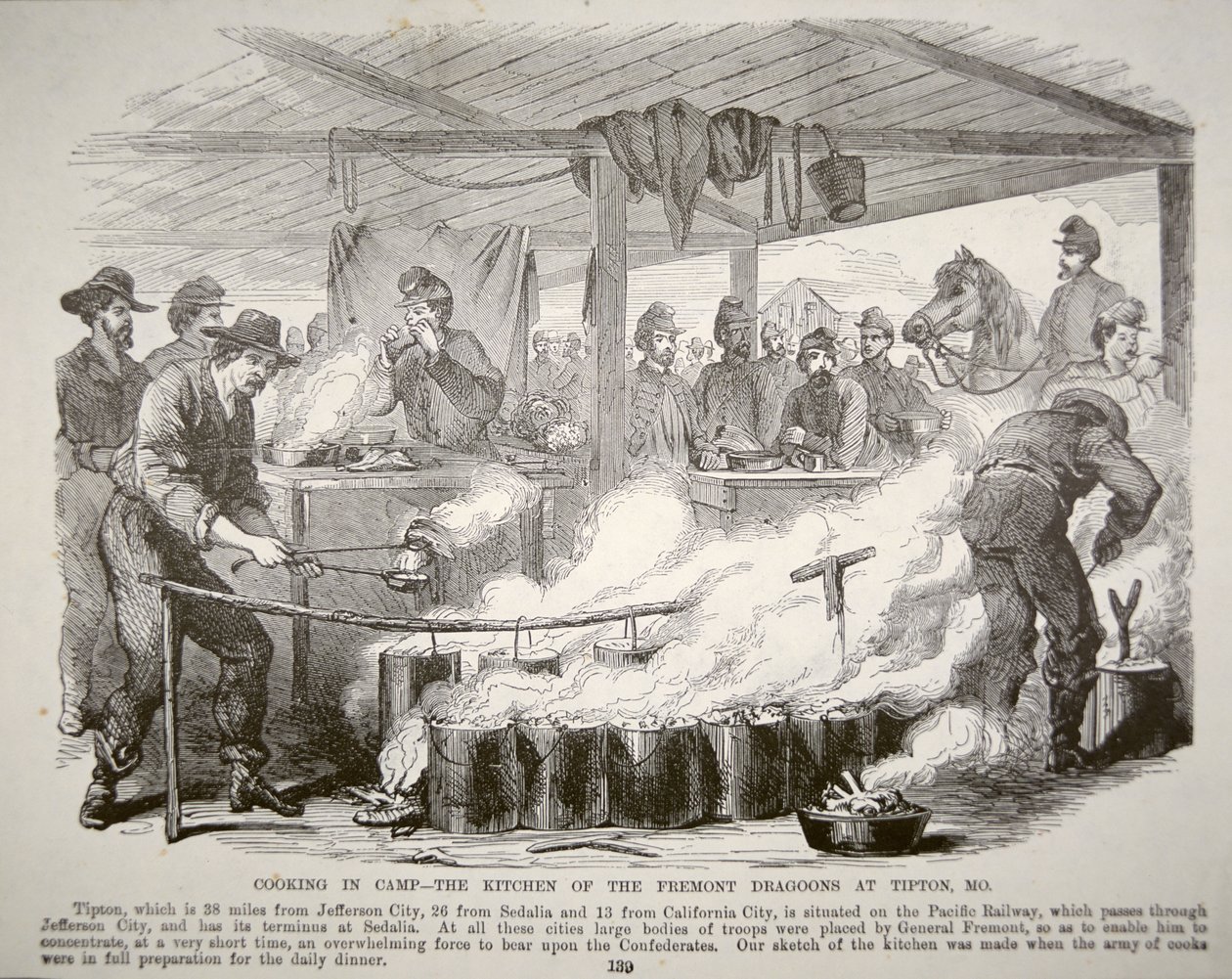 Koken in het kamp - De keuken van de Fremont Dragoons in Tipton, Missouri door American School