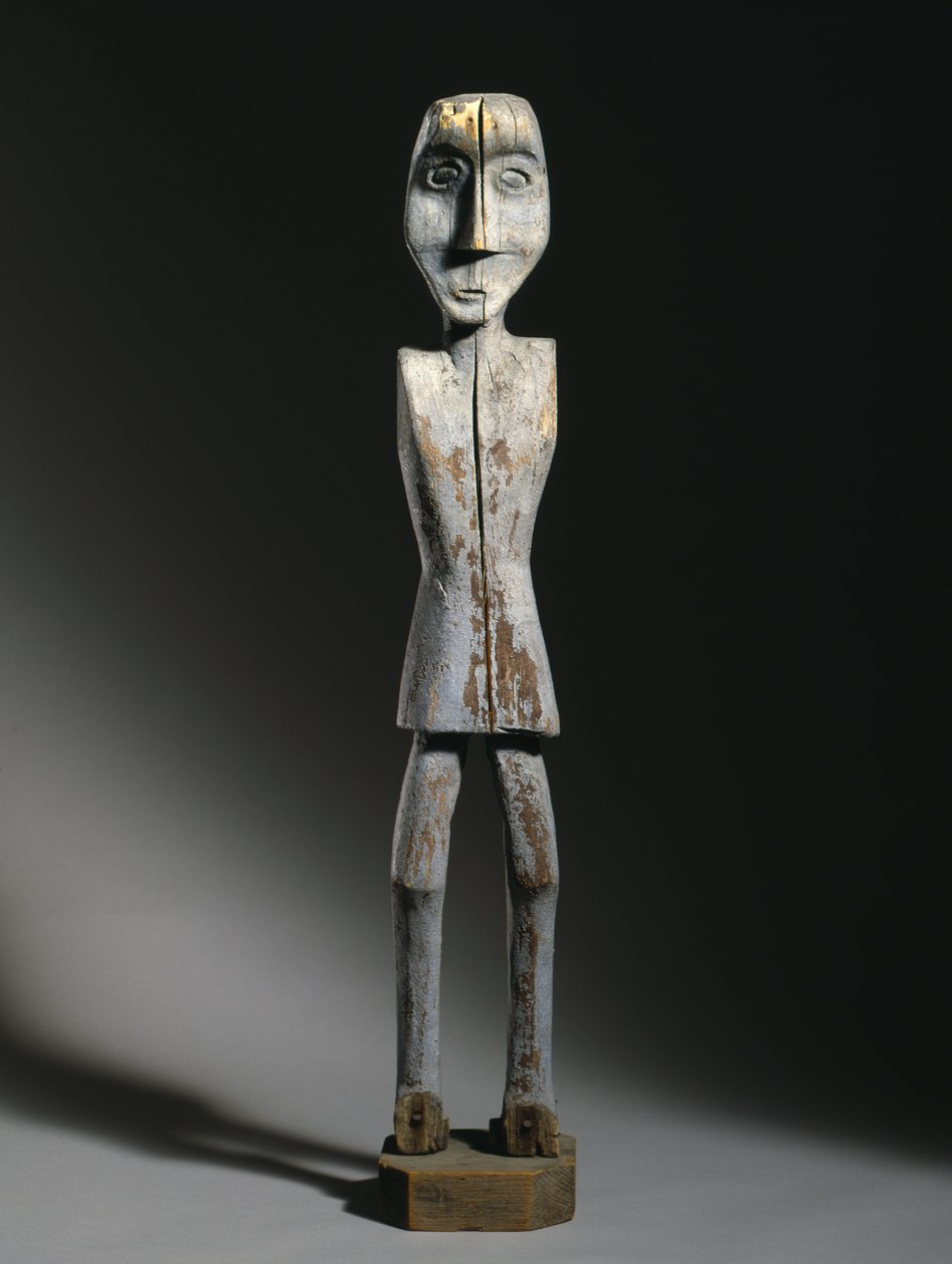 Beeld van een figuur, Chippewa, eind 19e eeuw door American School