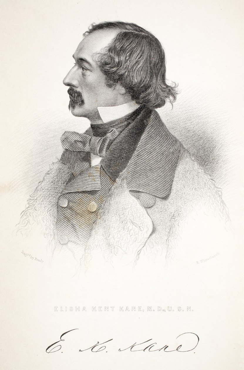 Elisha Kent Kane, illustratie uit De tweede Grinnell-expeditie op zoek naar Sir John Franklin..., 1856 door American School
