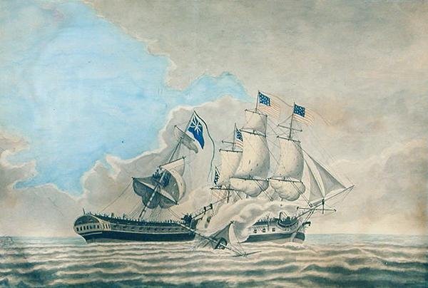 Engagement Tussen de U.S. Fregat Constund en H.M.S. Guerriere door American School